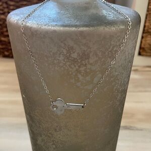 Elegant Silver Key Pendant Necklace